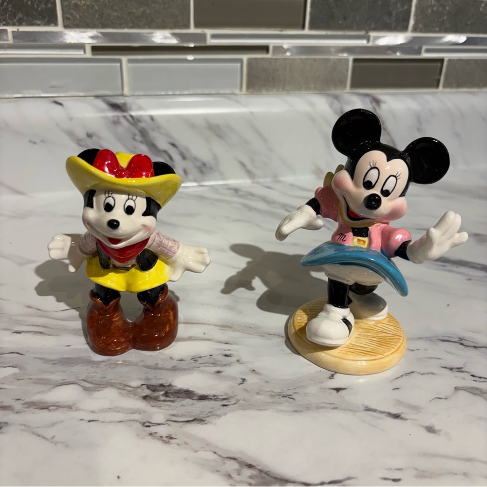 Vintage Disney Minnie Mouse figurines Schmid Japan Walt Disney